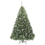 Árbol de Navidad artificial con 300 LED Verde 210 cm PE y PVC