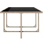 Set comedor de jardín 11 piezas y cojines ratán sintético beige