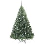Árbol de Navidad artificial con 300 LED Verde 210 cm PE y PVC