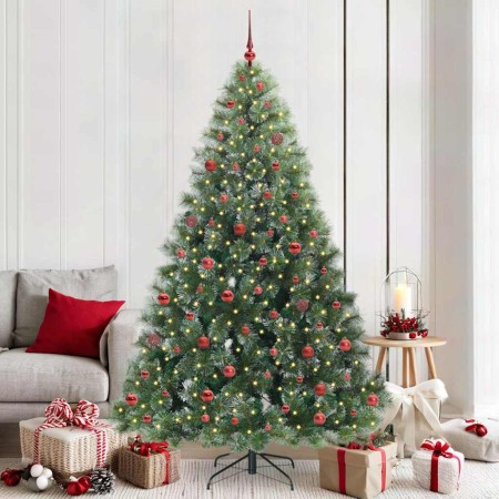Árbol de Navidad artificial con 300 LED Verde 210 cm PE y PVC