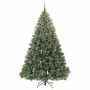 Árbol de Navidad artificial con 300 LED Verde 210 cm PE y PVC
