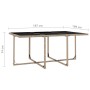 Set comedor de jardín 11 piezas y cojines ratán sintético beige