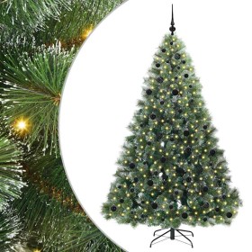 Árbol de Navidad artificial con 300 LED Verde 210 cm PE y PVC