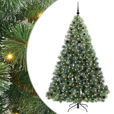 Árbol de Navidad artificial con 300 LED Verde 210 cm PE y PVC