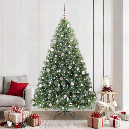Árbol de Navidad artificial con 300 LED Verde 210 cm PE y PVC