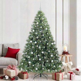Árbol de Navidad artificial con 300 LED Verde 210 cm PE y PVC