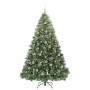Árbol de Navidad artificial con 300 LED Verde 210 cm PE y PVC