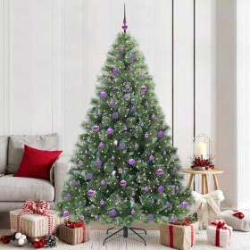 Árbol de Navidad artificial con 300 LED Verde 210 cm PE y PVC