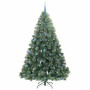 Árbol de Navidad artificial con 300 LED Verde 210 cm PE y PVC