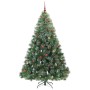 Árbol de Navidad artificial con 300 LED Verde 210 cm PE y PVC