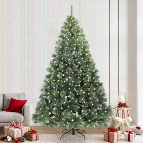 Árbol de Navidad artificial con 300 LED Verde 240 cm PE y PVC