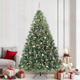 Árbol de Navidad artificial con 300 LED Verde 240 cm PE y PVC