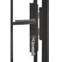 Puerta de jardín de acero negro 1x1,75 m
