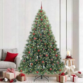 Árbol de Navidad artificial con 300 LED Verde 240 cm PE y PVC