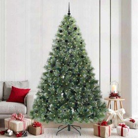 Árbol de Navidad artificial con 300 LED Verde 240 cm PE y PVC