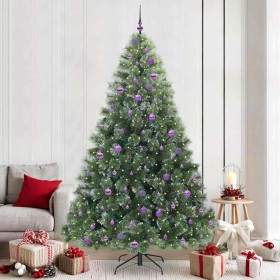 Árbol de Navidad artificial con 300 LED Verde 240 cm PE y PVC