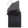 Tumbona de jardín con toldo ratán sintético negro de vidaXL, Tumbonas - Ref: Foro24-46092, Precio: 247,42 €, Descuento: %