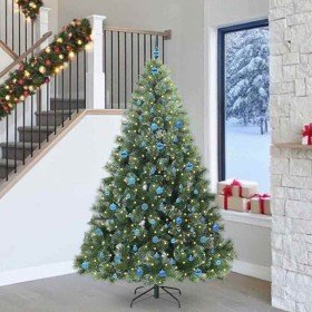 Árbol de Navidad artificial con 300 LED Verde 240 cm PE y PVC