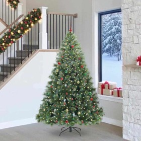 Árbol de Navidad artificial con 300 LED Verde 240 cm PE y PVC