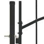 Puerta de jardín de acero negro 1x1,75 m