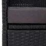 Garden lounger with black synthetic rattan awning by vidaXL, Loungers - Ref: Foro24-46092, Price: 246,40 €, Discount: %