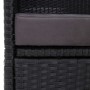 Tumbona de jardín con toldo ratán sintético negro de vidaXL, Tumbonas - Ref: Foro24-46092, Precio: 247,42 €, Descuento: %