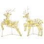 Renos LED con 80 LED 4 pcs Dorado 64 x 42 x 15 cm PET