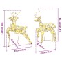 Renos LED con 80 LED 4 pcs Dorado 64 x 42 x 15 cm PET