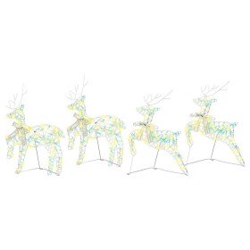 Renos LED con 80 LED 4 pcs Multicolor 64 x 42 x 15 cm PET Renos LED con 80 LED 4 pcs Multicolor 64 x 42 x 15 cm PET