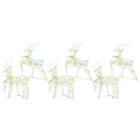 Renos LED con 180 LED 6 pcs Multicolor 64 x 42 x 15 cm PET Renos LED con 180 LED 6 pcs Multicolor 64 x 42 x 15 cm PET