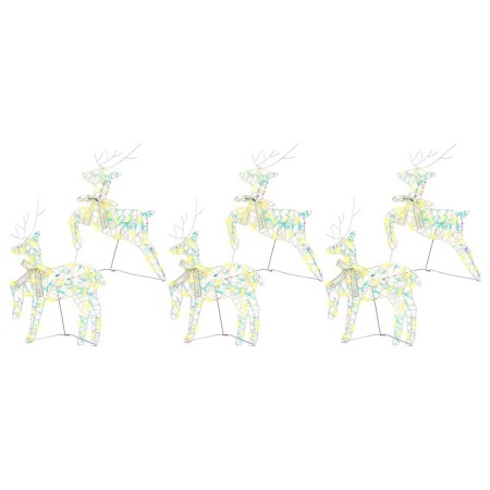 Renos LED con 180 LED 6 pcs Multicolor 64 x 42 x 15 cm PET