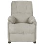 Sillón reclinable tela de microfibra gris claro