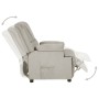 Sillón reclinable tela de microfibra gris claro