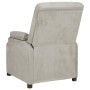 Sillón reclinable tela de microfibra gris claro