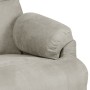 Sillón reclinable tela de microfibra gris claro