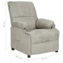 Sillón reclinable tela de microfibra gris claro