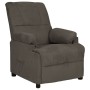 Sillón reclinable tela de microfibra gris oscuro