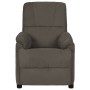 Sillón reclinable tela de microfibra gris oscuro