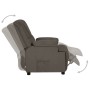 Sillón reclinable tela de microfibra gris oscuro