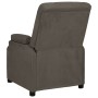 Sillón reclinable tela de microfibra gris oscuro