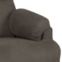Sillón reclinable tela de microfibra gris oscuro