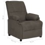 Sillón reclinable tela de microfibra gris oscuro