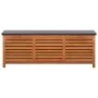 Caja de almacenaje jardín madera maciza eucalipto 150x50x55 cm de vidaXL, Cajas de almacenaje para exteriores - Ref: Foro24-4...