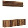 Unidades de TV 6 pcs Madera vieja Madera contrachapada