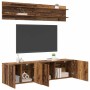 Unidades de TV 6 pcs Madera vieja Madera contrachapada
