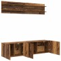 Unidades de TV 6 pcs Madera vieja Madera contrachapada