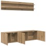 Unidades de TV 6 pcs Roble artisan Madera contrachapada