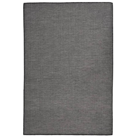 Alfombra de exterior de tejido plano gris 120x170 cm