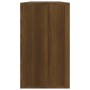 Banco zapatero madera contrachapada marrón roble 80x24x45 cm