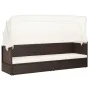 Garden sofa with brown synthetic rattan canopy by vidaXL, Loungers - Ref: Foro24-49394, Price: 225,23 €, Discount: %